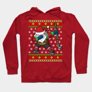 Ice Hockey Player Santa Claus Ugly Christmas Sweater Hoodie